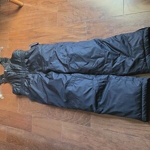 Faded Glory Kid's Black Snowbibs Size Large